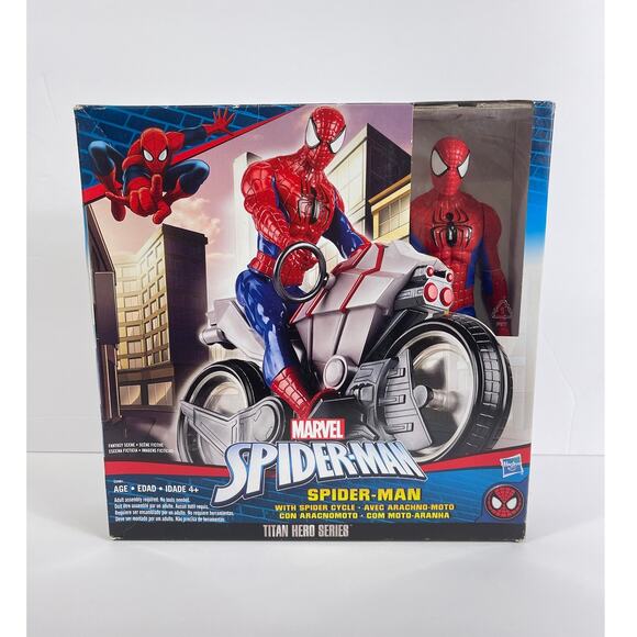 2016 Marvel Spider-Man Titan Hero Series 12” Figure with Spider Cycle NEW IN BOX - Picture 1 of 6